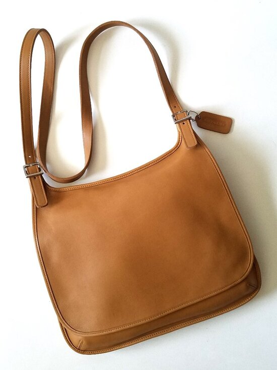 Coach Handbags - Vintage Coach Small Hippie Flap Saddle Cross Body Bag Camel #9134